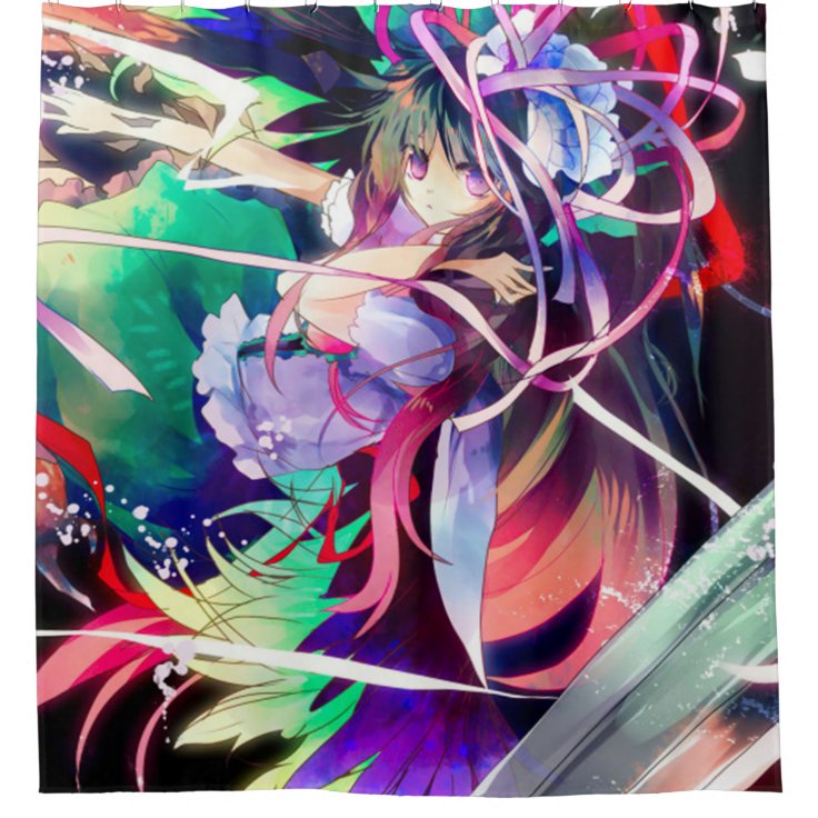 水彩画の日本製アニメの妖精の国の女の子のシャワー カーテン シャワーカーテン Zazzle Co Jp