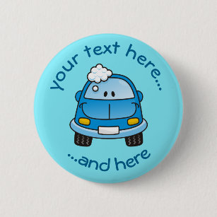 車 漫画缶バッジ Zazzle Co Jp