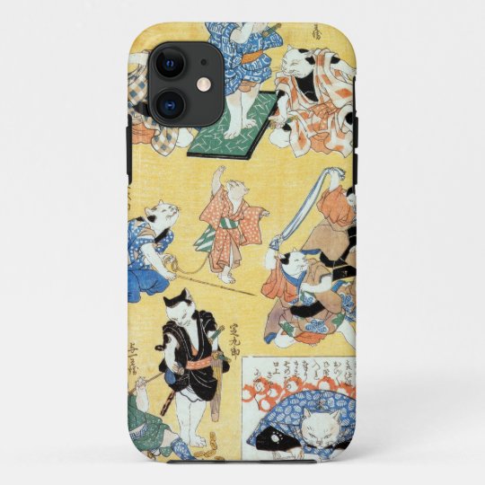 流行猫の狂言づくし 猫 Kuniyoshiの浮世絵の国芳俳優 Case Mate Iphoneケース Zazzle Co Jp