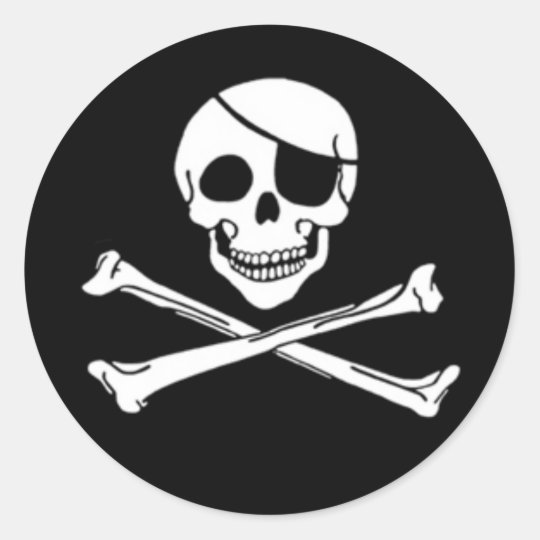 海賊旗の海賊ステッカー ラウンドシール Zazzle Co Jp