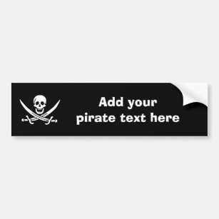 海賊 旗バンパーステッカー カーマグネット Zazzle Co Jp