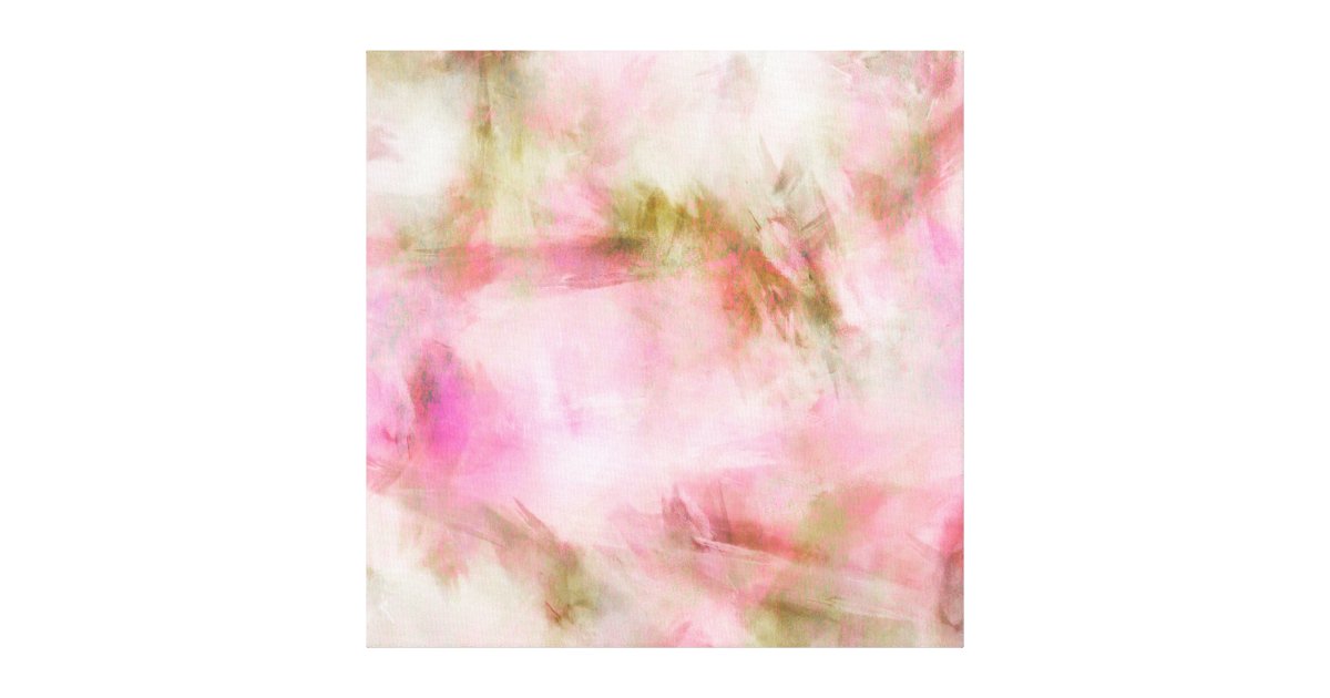 淡いピンクのパステル調の水彩画の背景 キャンバスプリント Zazzle Co Jp
