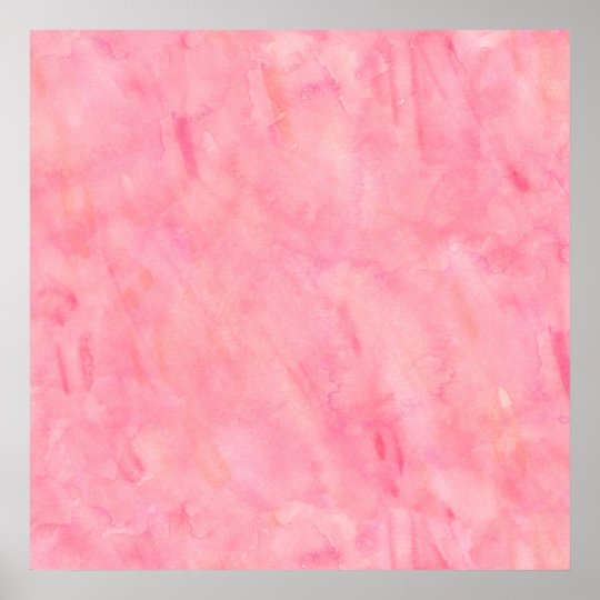 淡いピンクの水彩画の質パターン背景 ポスター Zazzle Co Jp