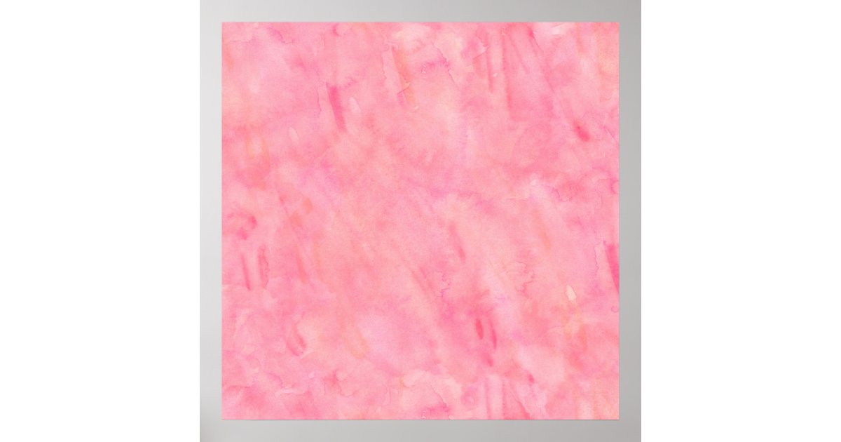 淡いピンクの水彩画の質パターン背景 ポスター Zazzle Co Jp