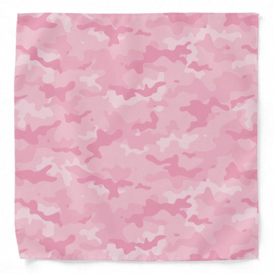 淡いピンクの迷彩柄パターン バンダナ Zazzle Co Jp