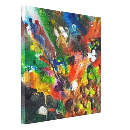 溶かされたクレヨンのバックラム キャンバスプリント Zazzle Co Jp