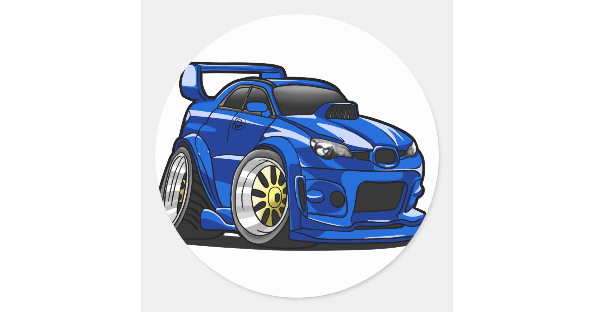 漫画おもしろいの車 マッスルカー 青い車の漫画 ラウンドシール Zazzle Co Jp 漫画おもしろいの車 マッスルカー 青い車の漫画 ラウンドシール Zazzle Co Jp