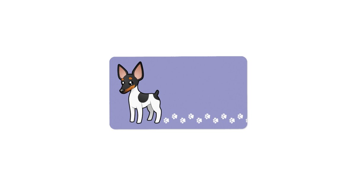 漫画のラットテリア おもちゃのフォックステリア犬 ラベル Zazzle Co Jp