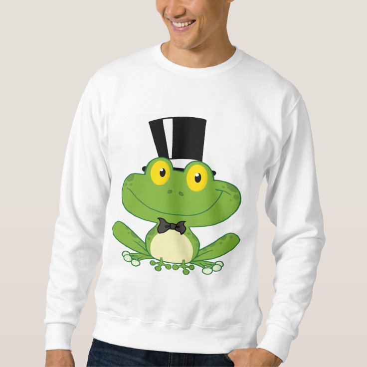 漫画の新郎のカエルのキャラクター スウェットシャツ Zazzle Co Jp