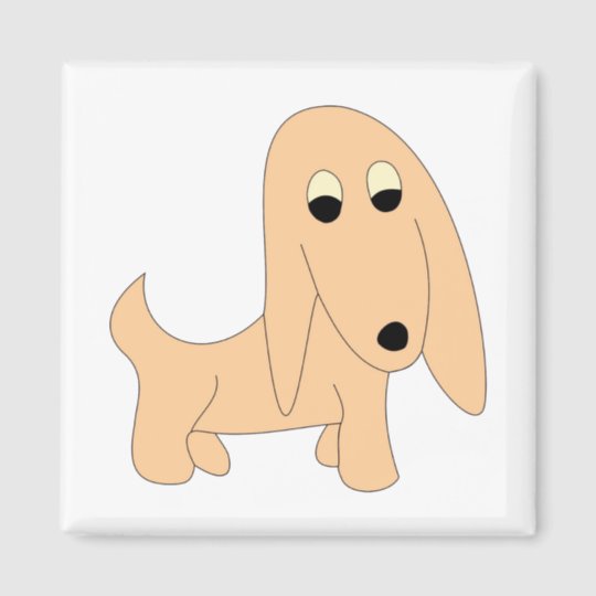 漫画の桃犬プかわいらしーチ マグネット Zazzle Co Jp