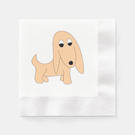 漫画の桃犬プかわいらしーチ 縁ありカクテルナプキン Zazzle Co Jp