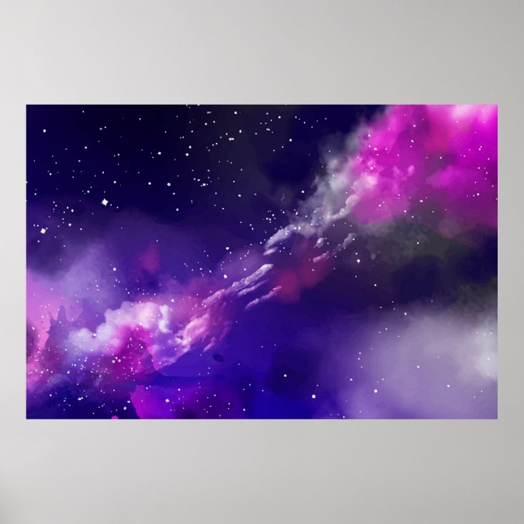 濃い紫の夜空 紫の雲 星 ポスター Zazzle Co Jp 濃い紫の夜空 紫の雲 星 ポスター Zazzle Co Jp