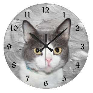 タキシード 猫壁時計 Zazzle.co.jp