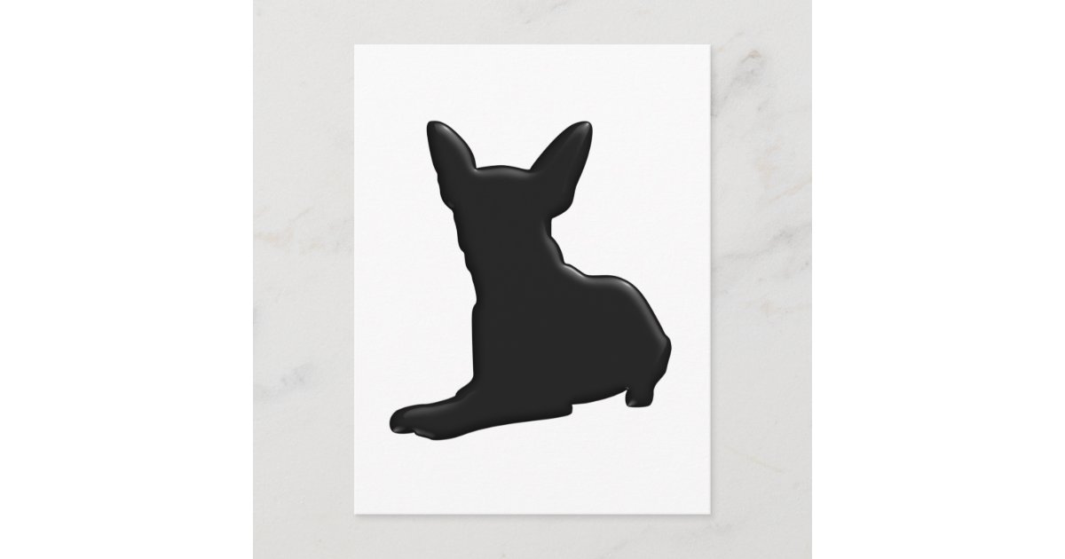 犬のチワワのシルエット ポストカード Zazzle Co Jp
