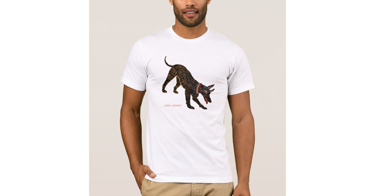 犬の洞窟のcanemポンペイのモザイクティーの用心して下さい Tシャツ Zazzle Co Jp