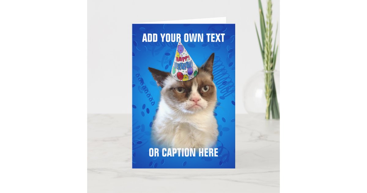 猫のcustomizeableの気難しいハッピーバースデー カード Zazzle Co Jp
