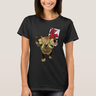 猫親分 花札あかよろし Tシャツ