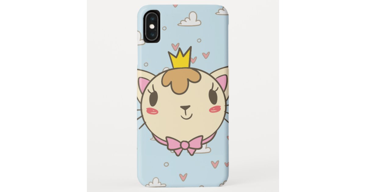 王冠および弓のかわいい猫 Case Mate Iphoneケース Zazzle Co Jp