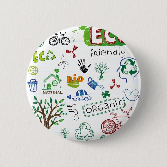 環境にやさしいリサイクル 缶バッジ Zazzle Co Jp