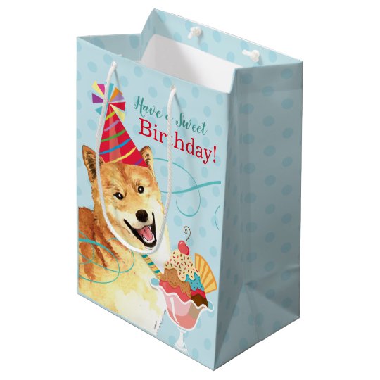 甘い誕生日の柴犬 ミディアムペーパーバッグ Zazzle Co Jp 甘い誕生日の柴犬 ミディアムペーパーバッグ Zazzle Co Jp