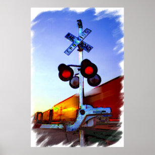 鉄道 信号ポスター プリント Zazzle Co Jp