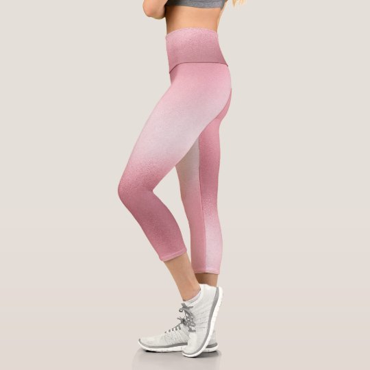 白いタイツに対するピンクのグラデーションのフェモダンード カプリレギンス Zazzle Co Jp