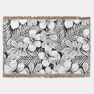 白い ハイビスカスブランケット Zazzle Jp