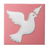 白の鳩の鳥の平和愛飛んでいるな空 タイル Zazzle Co Jp