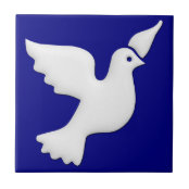 白の鳩の鳥の平和愛飛んでいるな空 タイル Zazzle Co Jp