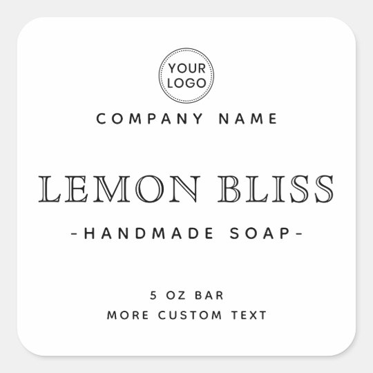白い正エレガント方形の製品ラベル スクエアシール Zazzle Co Jp