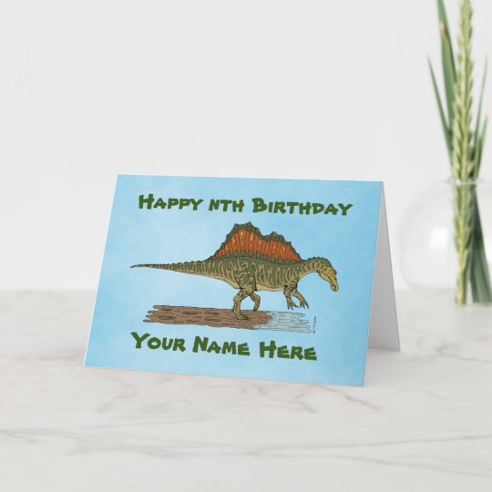 白亜紀恐竜スピノサウルス誕生日カード カード Zazzle Co Jp