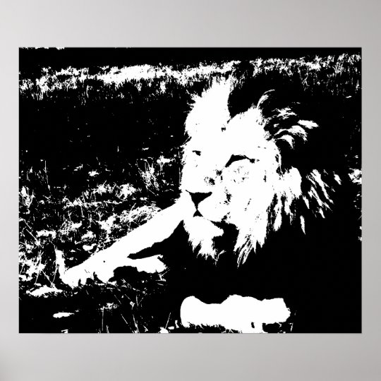 かっこいい ライオン イラスト 白黒