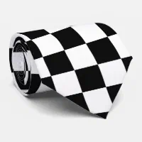 白黒チェック模様の旗 ネクタイ | Zazzle.co.jp