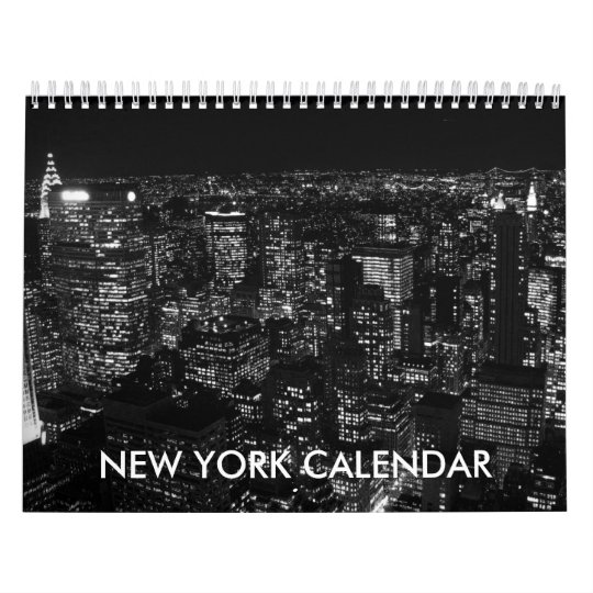 白黒ニューヨークシティ年 カレンダー Zazzle Co Jp