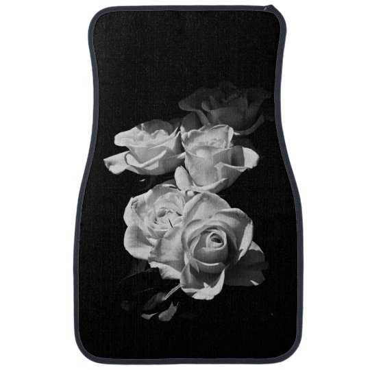 白黒バラ カーマット Zazzle Co Jp