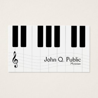 音楽教室とピアノの先生の名刺 可愛い名刺屋さん