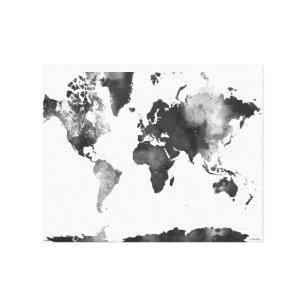 世界 地図 デザインキャンバスアート プリント Zazzle Co Jp