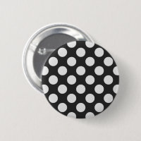 白黒水玉模様 缶バッジ | Zazzle.co.jp