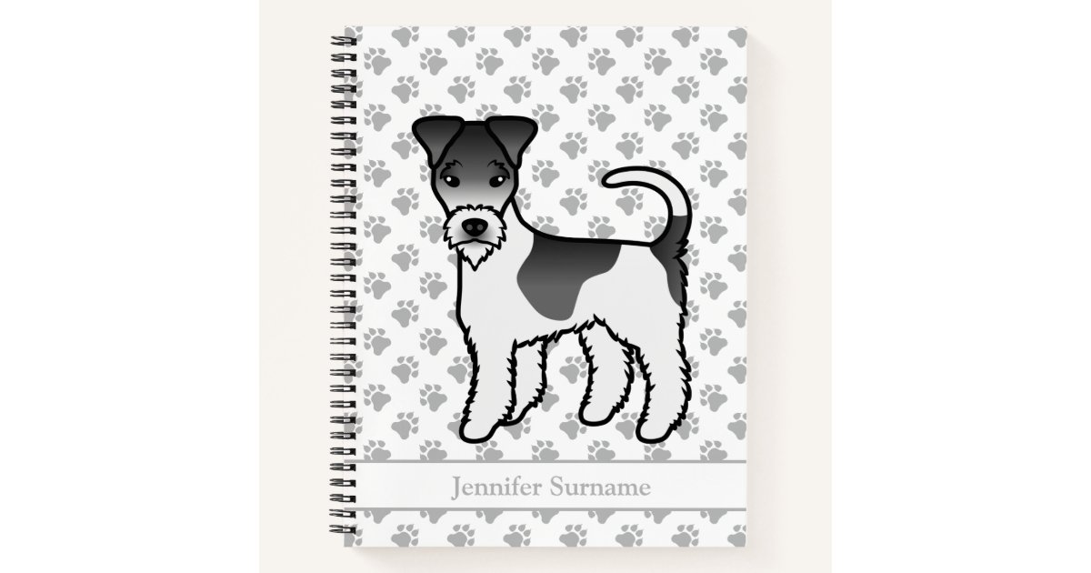 白黒線キツネテリア可愛い犬 名前 ノートブック Zazzle Co Jp
