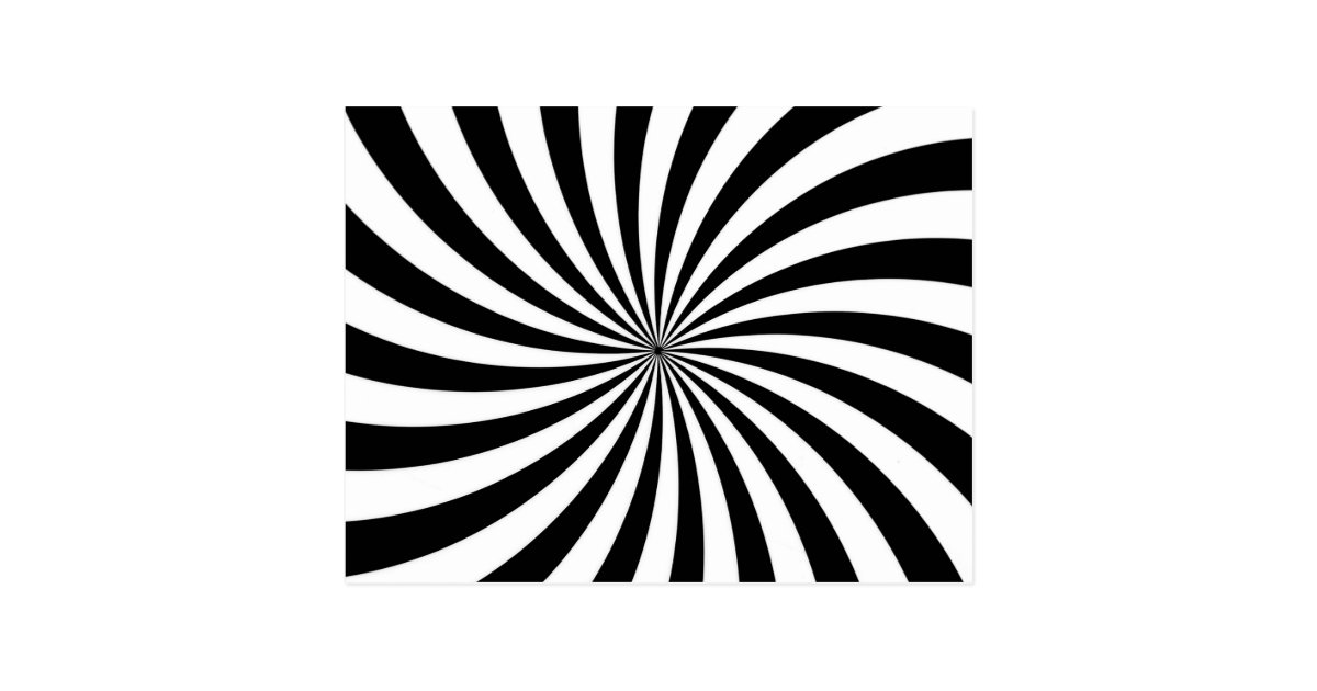 目の錯覚の移動白黒渦巻 ポストカード Zazzle Co Jp