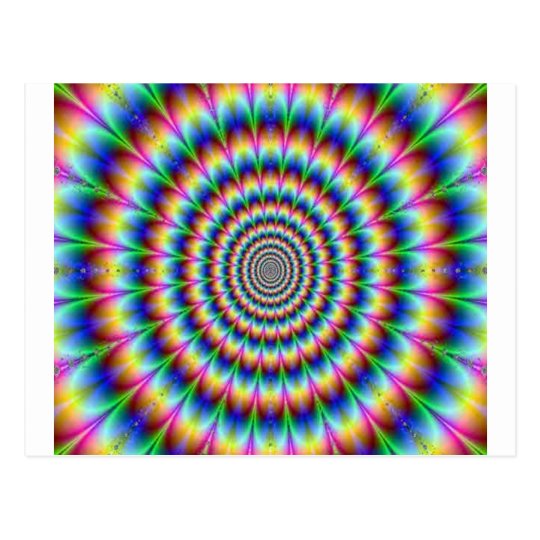 眩ますサイケデリックな円の移動錯覚 ポストカード Zazzle Co Jp