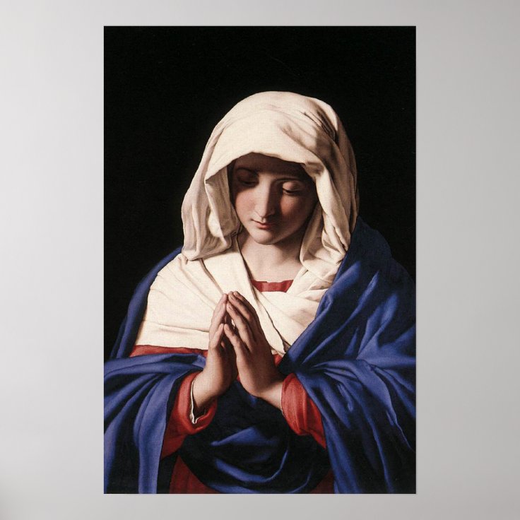 祈りの言葉ポスターの聖母マリア ポスター Zazzle Co Jp