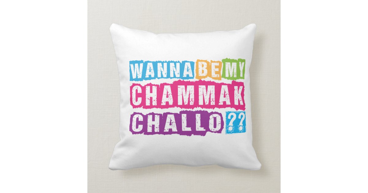 私のchammak Challoがありたいと思って下さいか 美しく派手な女の子 クッション Zazzle Co Jp