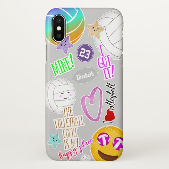 私はバレーボール絵文字のかわいいが可愛いステッカールが大好きです Iphoneケース Zazzle Co Jp