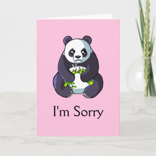 私は残念でかわいく悲しいパンダの図面カードのテンプレートです カード Zazzle Co Jp