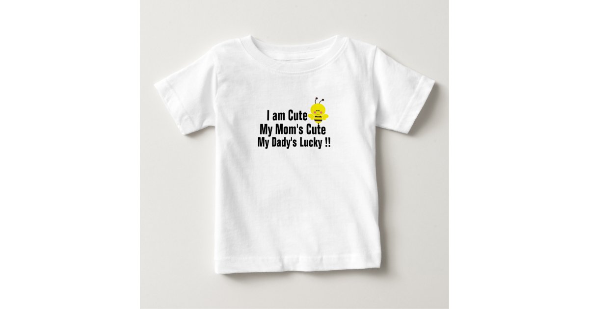 私は母の可愛いパパのラッキーシャツデザイン ベビーtシャツ Zazzle Co Jp 私は母の可愛いパパのラッキーシャツデザイン ベビーtシャツ Zazzle Co Jp