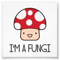 私は菌類おもしろい男キノコ フォトプリント | Zazzle.co.jp 