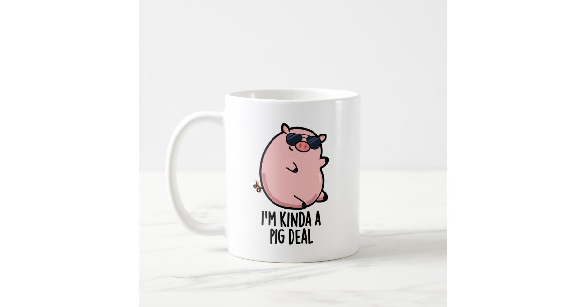 私は豚取り引きかわいい豚の駄洒落 コーヒーマグカップ Zazzle Co Jp