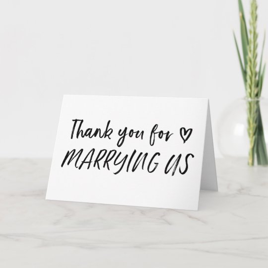 私達と結婚するために結婚式の招待状ありがとう サンキューカード Zazzle Co Jp