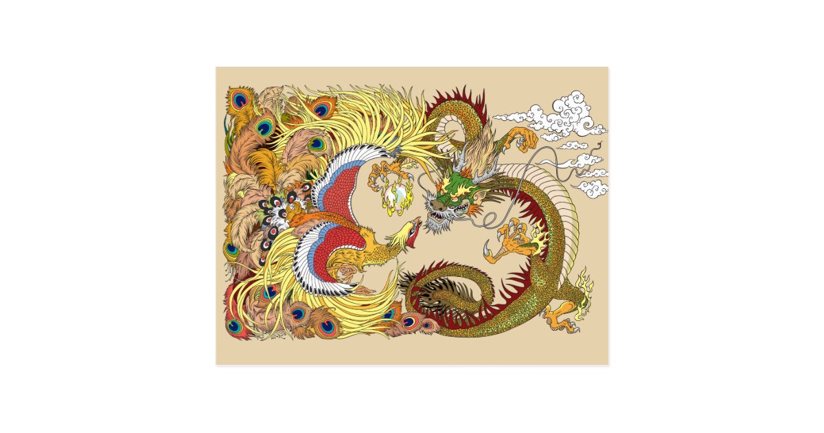 竜中国のと鳳凰 ポストカード Zazzle Co Jp 竜中国のと鳳凰 ポストカード Zazzle Co Jp
